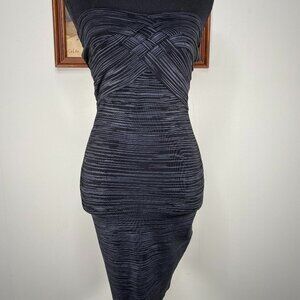 Lucy & Co. Bodycon Tube Top Dress Women's M/L Black-ish Gray Party Casual